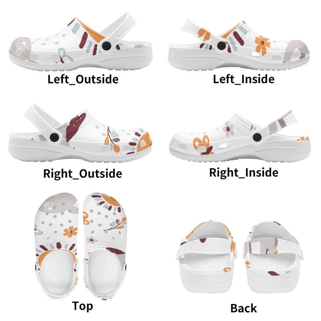 Colorful Printed EVA Clogs Adult Unisex Ventilated Lightweight Slip On Casual Shoes Soft Sole Summer Sandals Daily Leisure Wear
