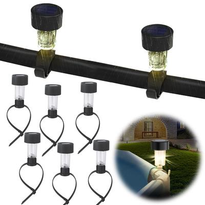 6Pcs Pool Enclosure Lighting Decor Warm Light Swimming Night Light Outdoor Pool Fence Decor Lamp for Framed Above Ground Pools