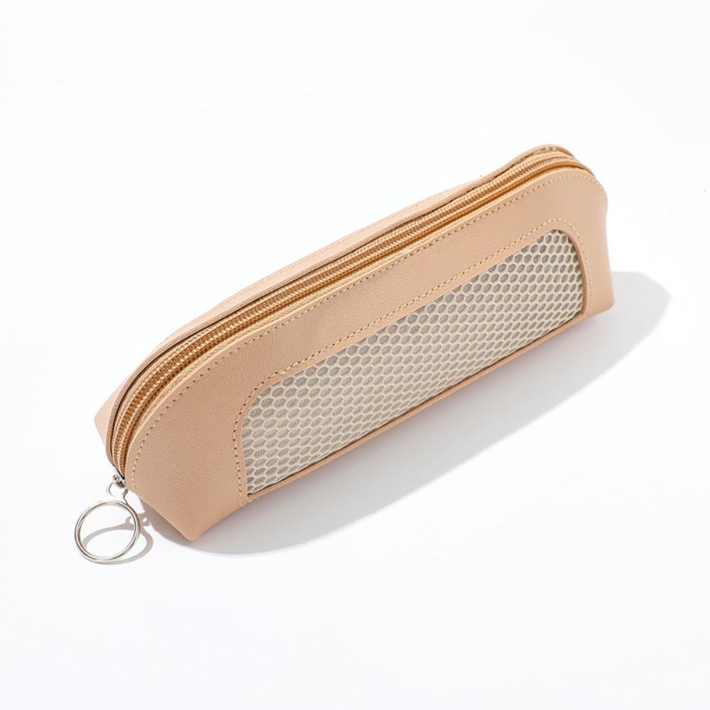 

Large Capacity Pen Bag Double Sided PU Leather Stationery Bag New Pencil Case School Office хакі