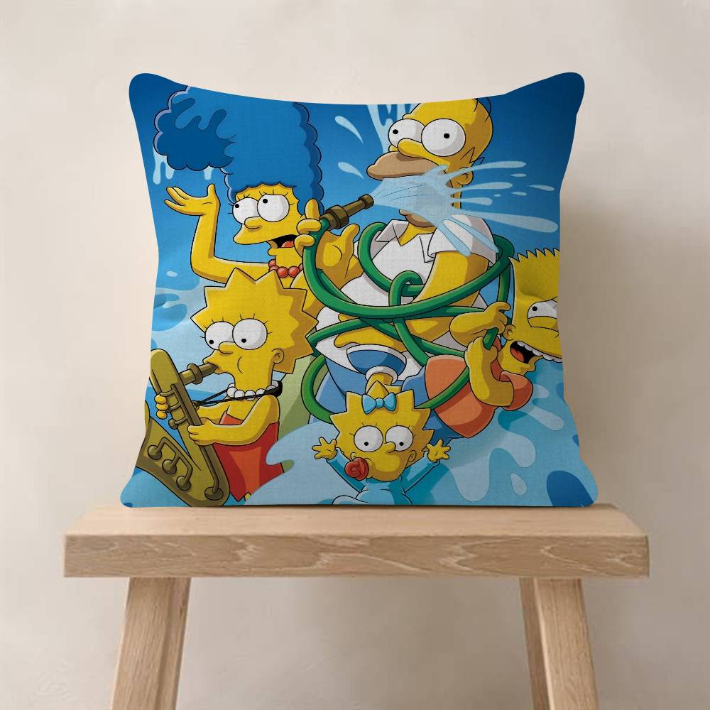 Cartoon The S-Simpsons-es Cushion Cover Inches Farmhouse Decor Home Throw Pillow Covers For Couch Decorations