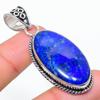 Lapis Lazuli Gemstone Handmade 925 Sterling Silver Jewelry Pendant 2.17" u9n72
