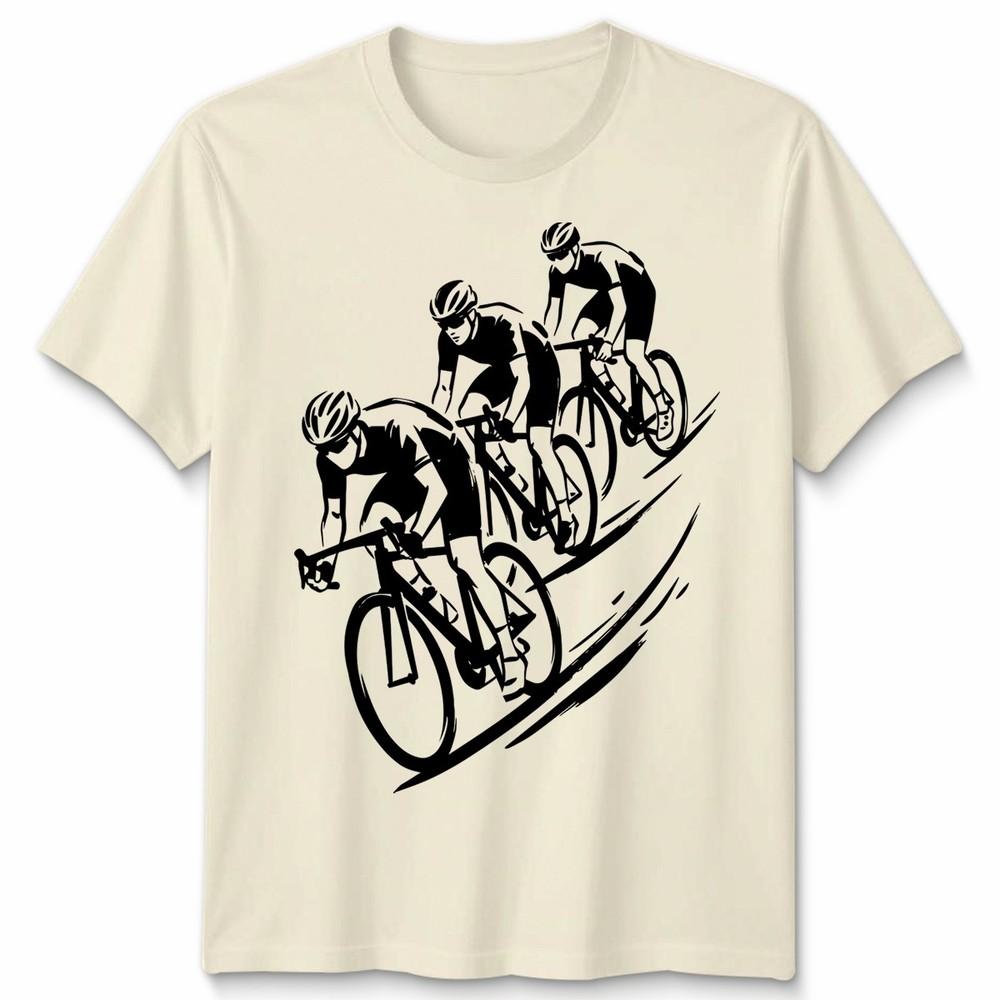 3 Cyclists Unisex T Shirt Cycling Bike Rider Cycle Gift Idea Graphic Tee