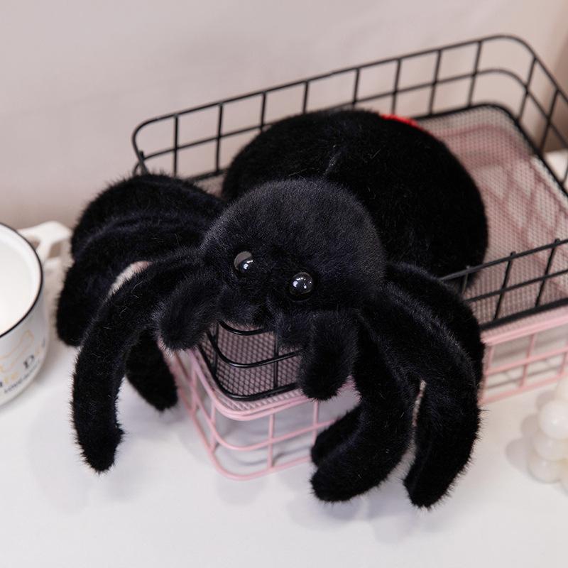 Simulated spider doll plush toy black spider doll trick funny rag doll boy birthday gift