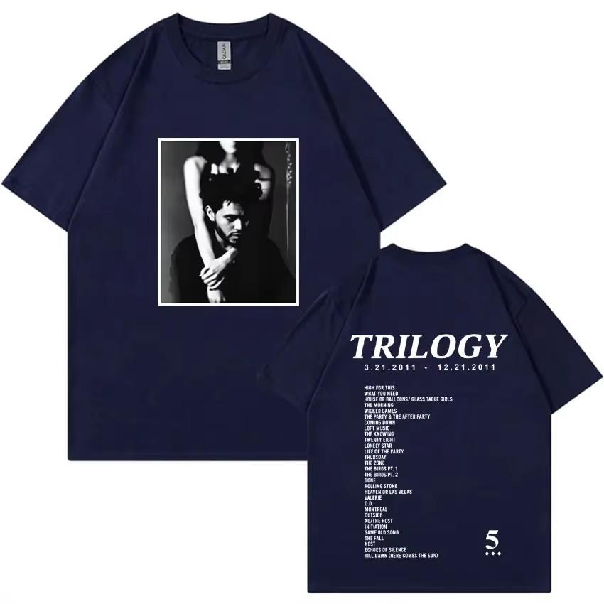 The Weeknd Trilogy Album Oversized Unisex Street Style Casual Short Sleeve Women And Men T-shirt