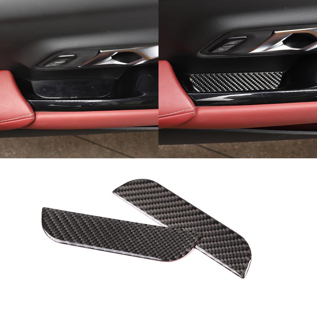 Real Carbon Fiber Window Lift Groove Mat Trim For Toyota Supra A90 19-24
