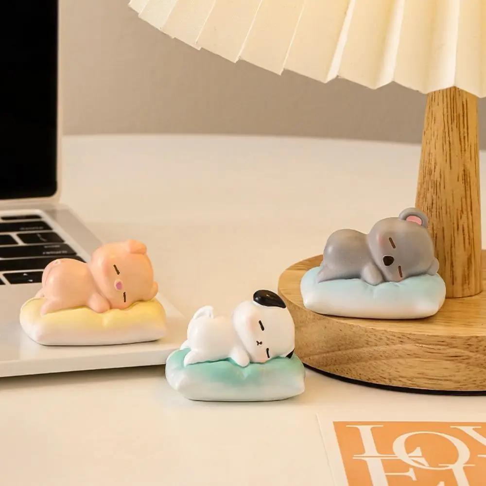 Car Decoration Creative Cartoon Sleeping Animal Figurine Cute Resin Crafts Miniature Figurine Ornament Unique Animal Doll