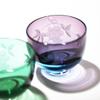 [Official Taiburo Studio] Edo Kiriko Grape Crest Sake Cups (Pair) (Green and Edo Purple) TB30009/35009, Gift Boxed, Made in Japan