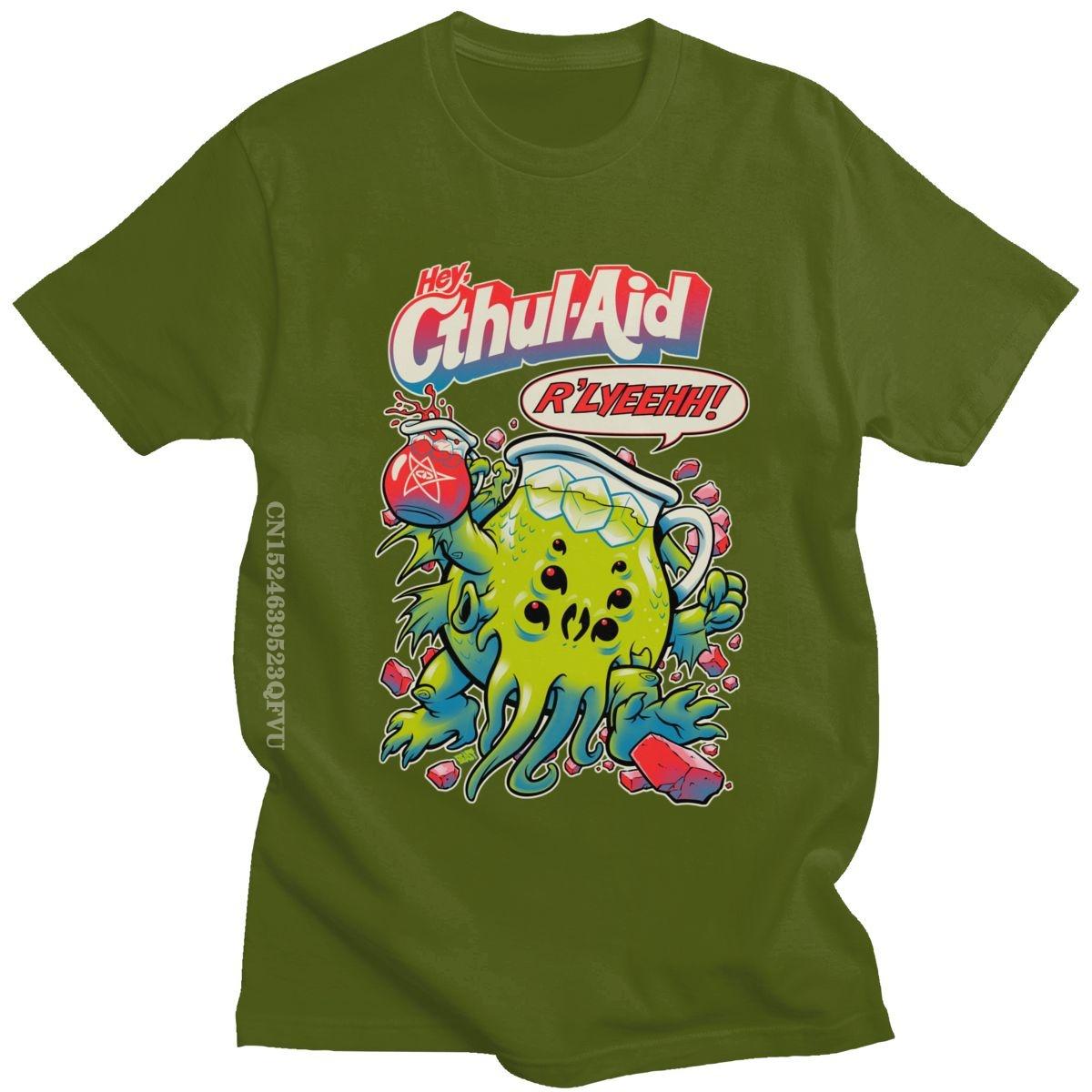 

Kawaii Cthulhu Man Tshirts Oversized Cotton Lovely Cartoon Streetwear Tee Tops Streetwear Men Fashion Graphic T Shirt Harajuku 4XL