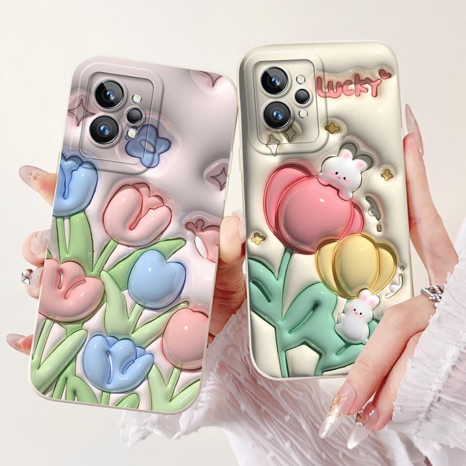 For Realme GT2 Pro Case RMX3301 Cute Fashion Cartoon Cover Shockproof Phone Case For Realme GT 2 Pro RealmeGT2 RMX3310 Soft Bags