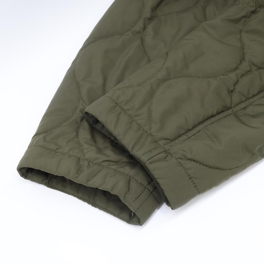 Woolrich WJOU0103BE Khaki Collarless Quilted Padded Coat Coat S khakiUsed