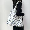 Retro Polka Dot Versatile Casual Tote Large Capacity Shoulder Canvas Bag