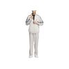 Adidas Originals Striped Elastic Waist Straight Leg Knit Sports Pants Unisex Pants Beige IZ4926