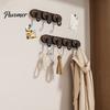 Decorative Storage Hook Adhesive Hook, Load-Bearing Wall Hanger, with High-Adhesive Backing Heavy Duty Retro Style for Bathroom Kitchen Entrance Hall