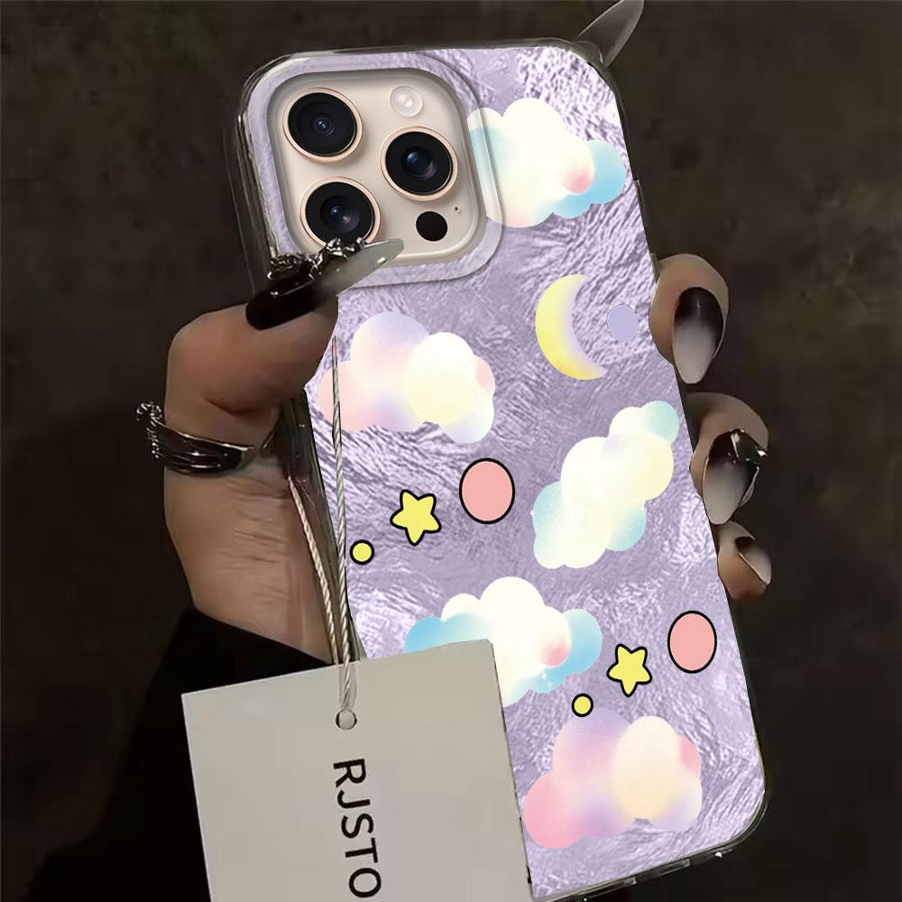 Blue White Clouds Vortex Texture Women Phone Case for iphone 16 15 14 7 8 Plus 13 11 12 Pro Max X XS XR SE 2022 2020 16e Cover