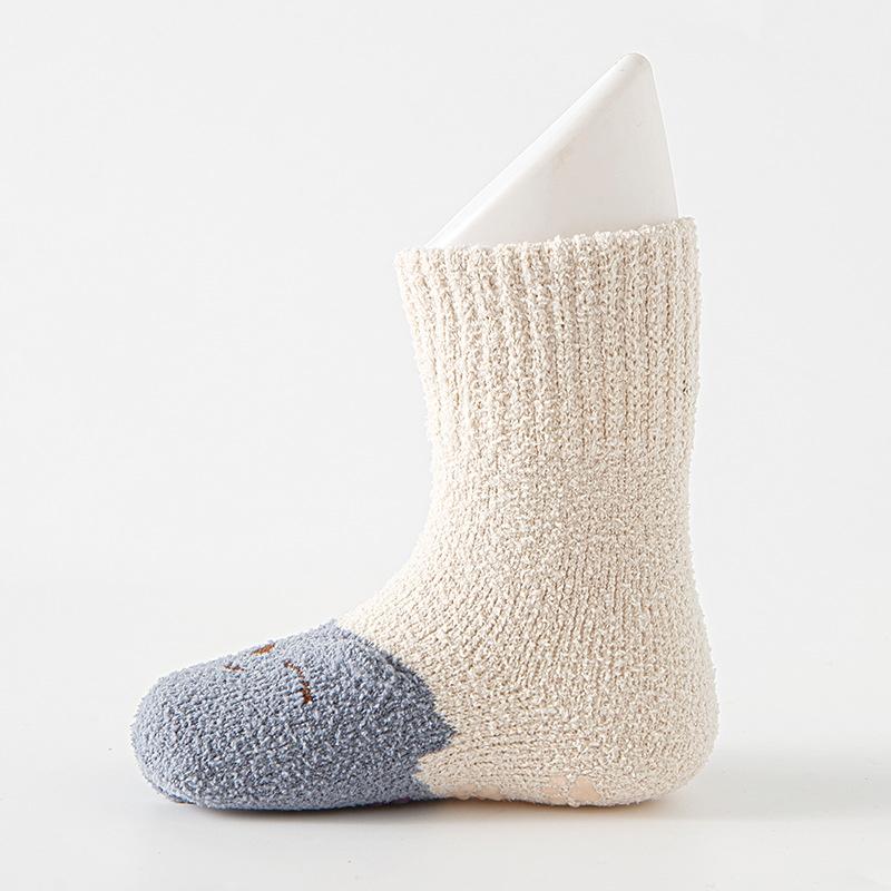 

Autumn Winter Children Knee High Socks Thick Warm Coral Fleece Baby Stockings Infant Boys Girls Soft Thermal Long Socks 0-3Years XS темно-синий