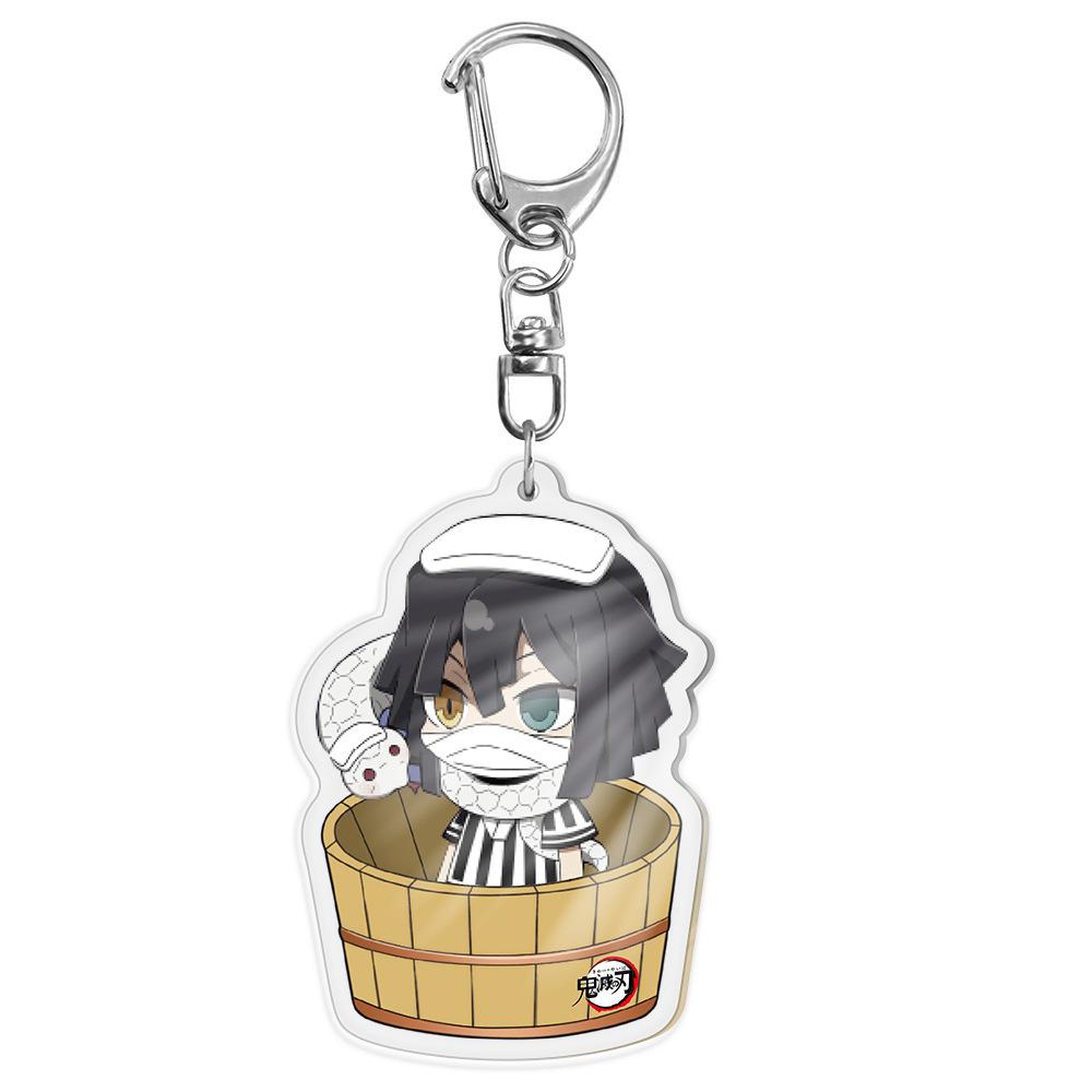 Demon Slayer Kimetsu No Yaiba Infinity Castle Acrylic Keychain Accessories Bag Charm Tokitou Muichirou Action Model Figure Playthings