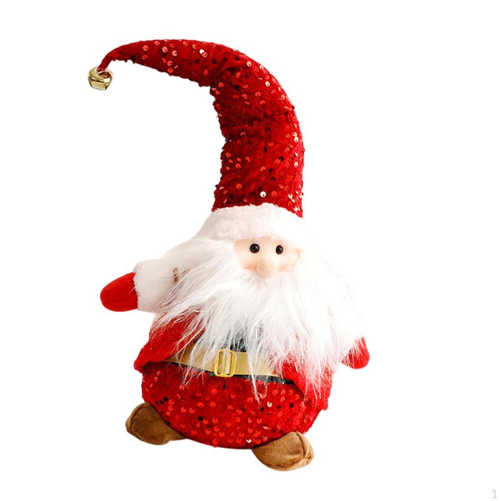 Christmas Doll Statue Collectible for Home Decor Gift Figurine Plush Ornament Hallway