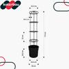 Pot For Growing Tomatoes With A Ladder For The Balcony, Black, 30 Cm, Set Of 3