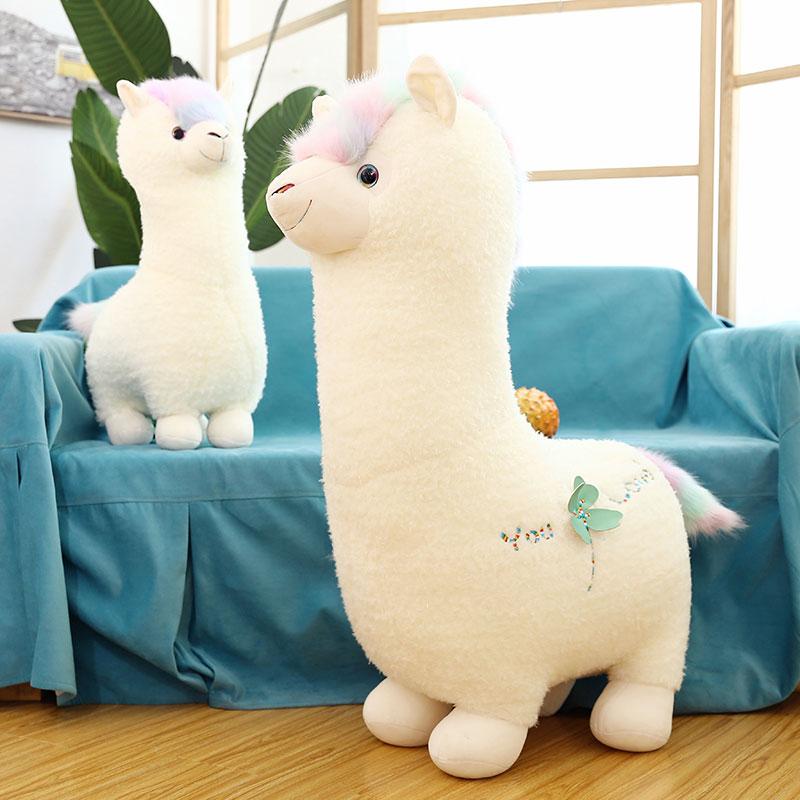 50-100CM Dream Alpaca Plush Toys Soft Stuffed White Lama Alpacos Animal Doll Kawaii Toys Room Decor