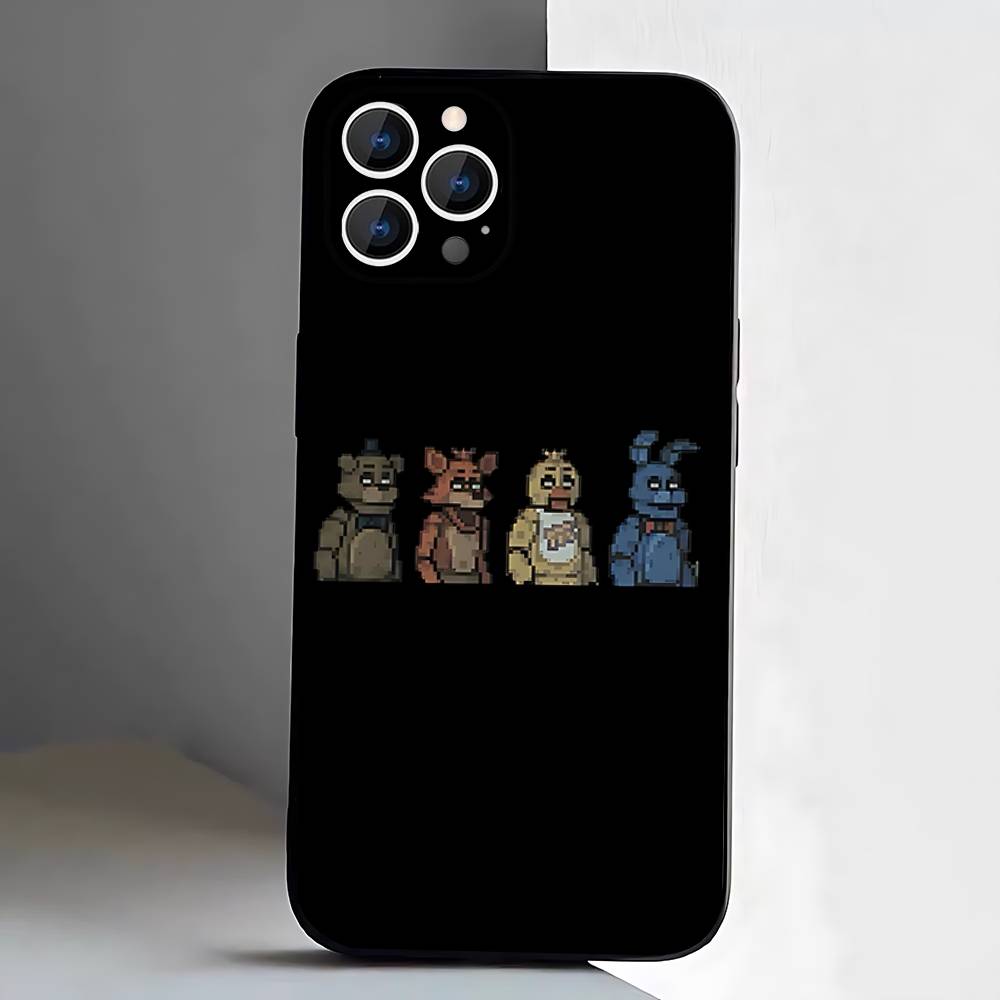 Five-Nights-At-Freddys F-Fnaf Phone Case For iPhone 17,16,15,14,13,12,11,Pro,XS,Max,XR,Plus,E,SE4,Mini Black Soft Cover