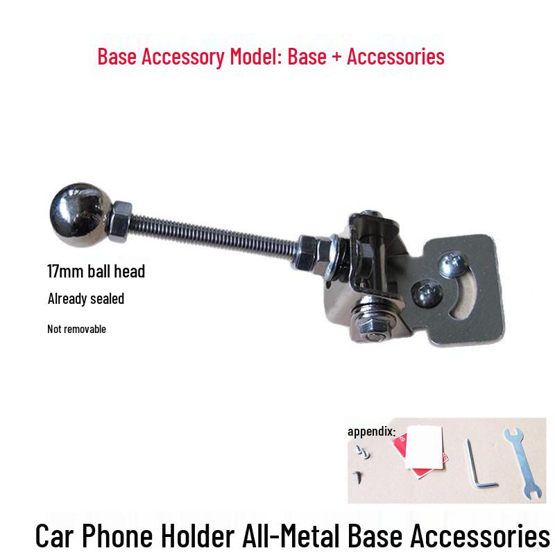 Car Navigation Phone Holder: Anti-Shake Metal Dashboard Mount