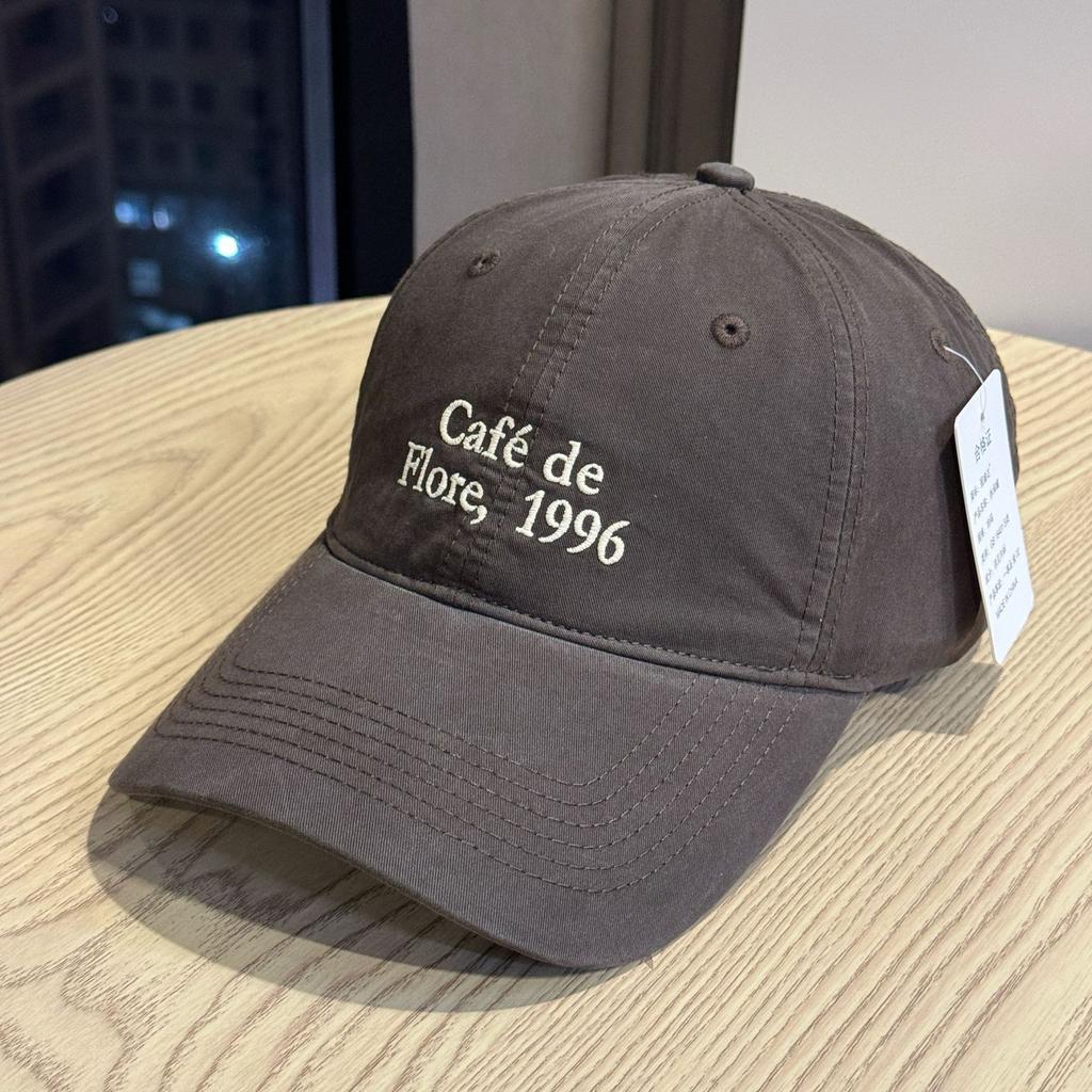 New women's versatile fashion letter soft-top baseball cap, sun-protective embroidered face-flattering duckbill cap for autumn sun protection