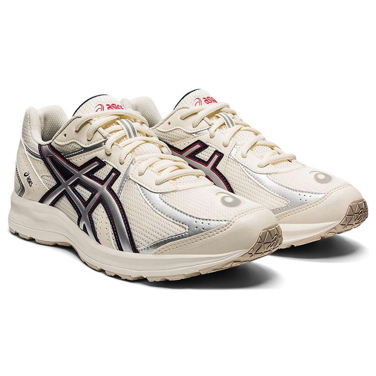 Asics Jog 100S Bağcıklı Alçak Üst Koşu Ayakkabısı Erkek spor ayakkabı Off-White Gümüş 1201A432-200