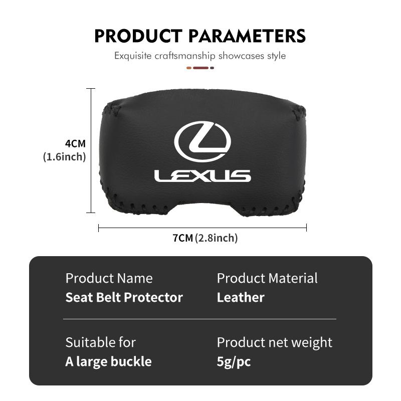 Car Seat Belt Buckle Cover Leather Protector Anti-collision Case For Lexus RX350 IS250 IS200 GS300 LX570 RC350 UX250h ES350