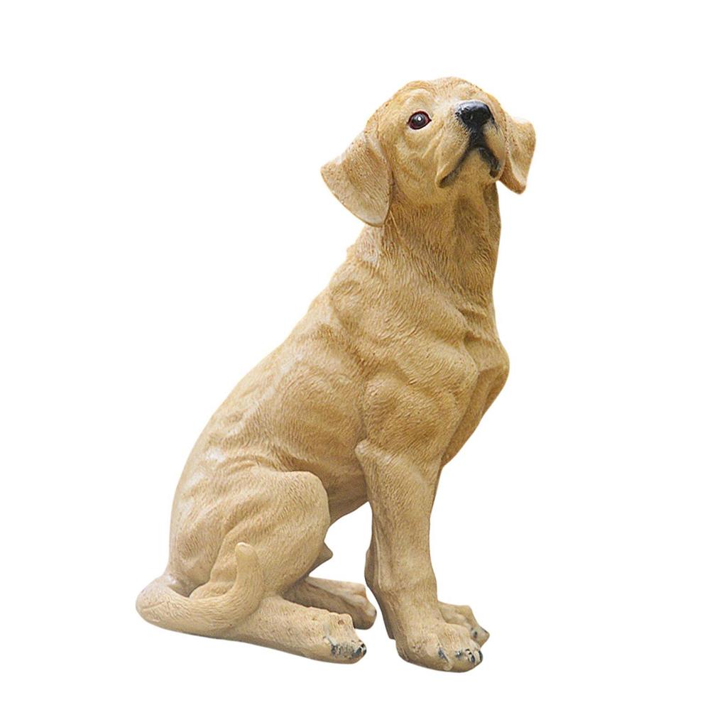 Dog Statue Animal Sculpture Resin Cute Creative Lawn Ornament Decorative