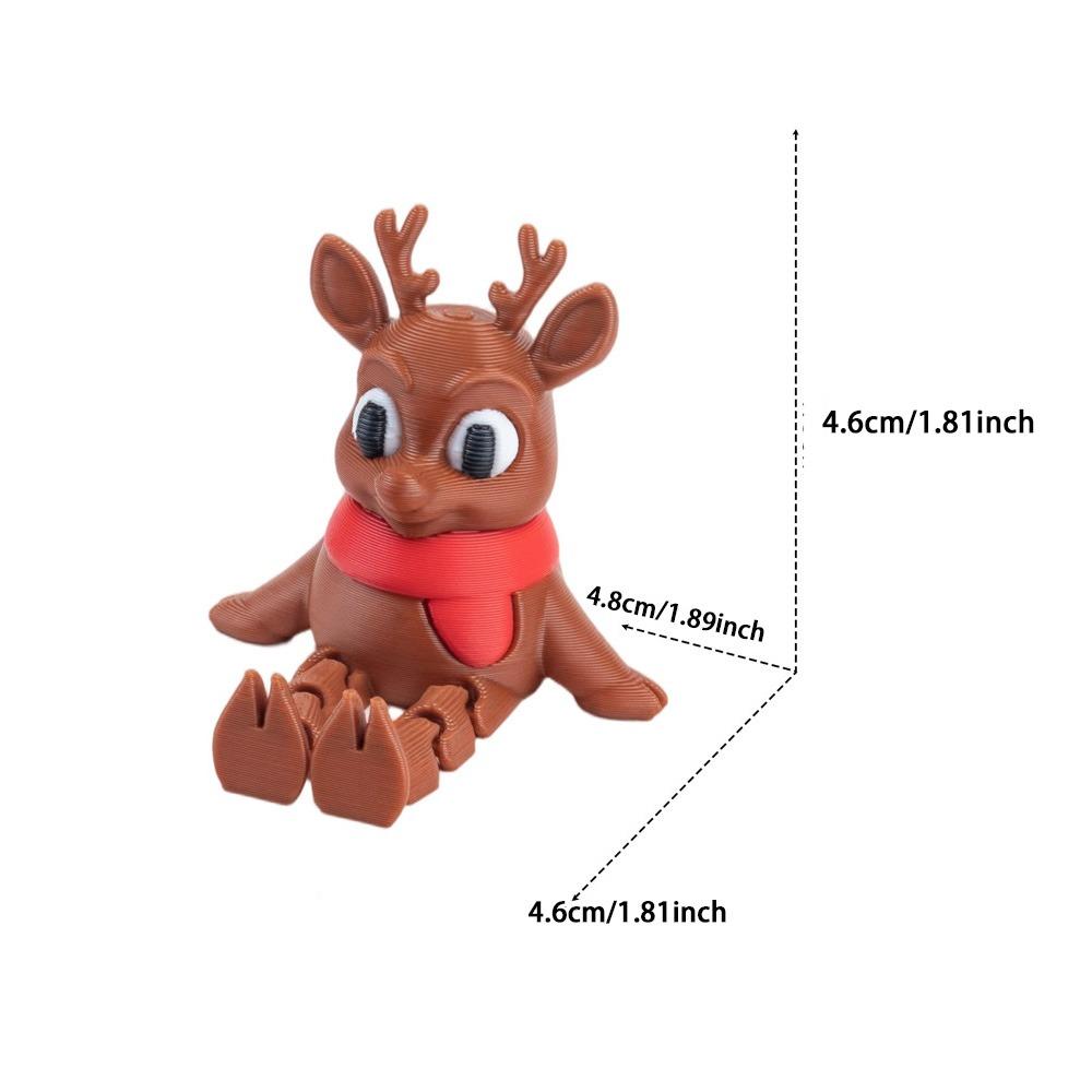 3D Printed Movable Santa Claus Figurine Articulated Movable Mini Santa Claus Ornament Car Decor