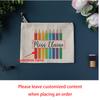Custom Canvas Pencil Case Preschooler Zipper Pouch Makeup Bag Birthday Teacher School Supplies Appreciation Gift Back To School