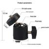 3/8 Metal Rotating Pan Tilt Head with Phone Holder & Tablet Tripod Mount for Live Broadcasts