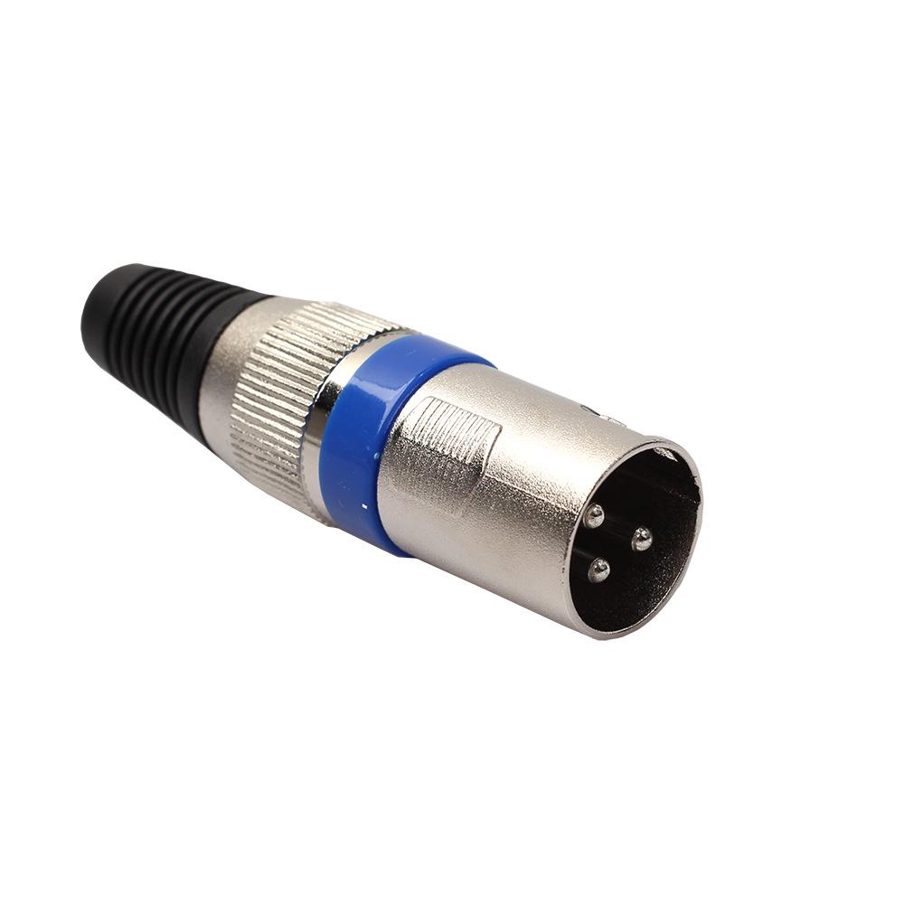 Zinc Alloy Shell Color Ring XLR 3-Core Balanced Audio Plug (Male/Female)