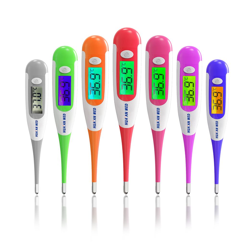 HUAAN MED Backlit 10 Second Price Waterproof Flexible Adult Baby Oral Rectal Armpit Fever Medical Clinical Digital Thermometers