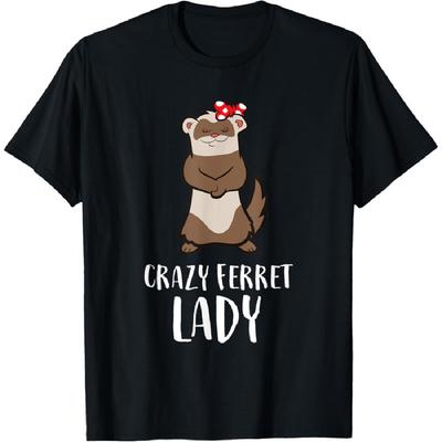 Crazy Ferret Lady Cute Ferret Mom T-Shirt