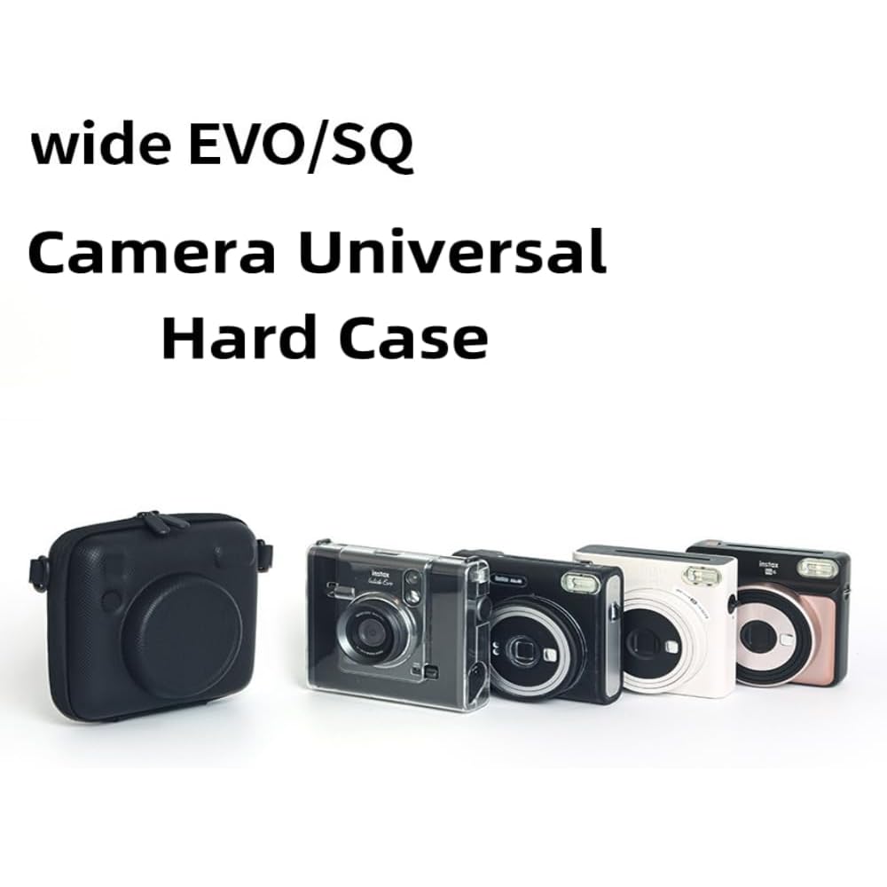 Wide EVO/SQ Camera Protective Case, Universal Wide Hard Shell Carry, with Detachable Adjustable Strap, Mini Evo Camera Case Carry Bag.