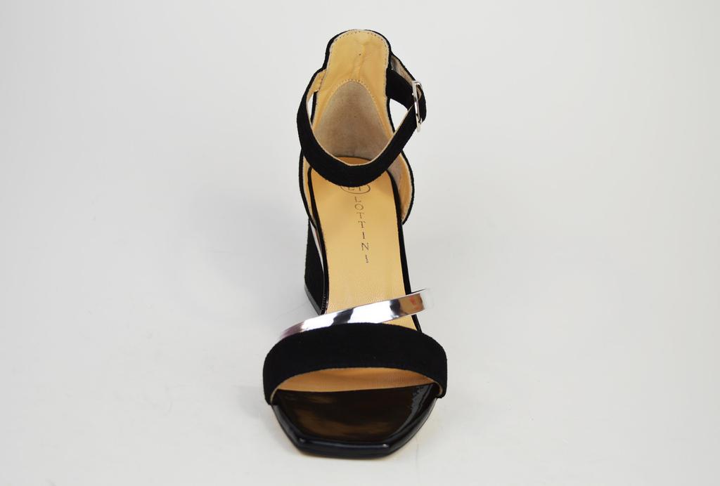 Sandały Lottini 42523 37 Czarny zamsz