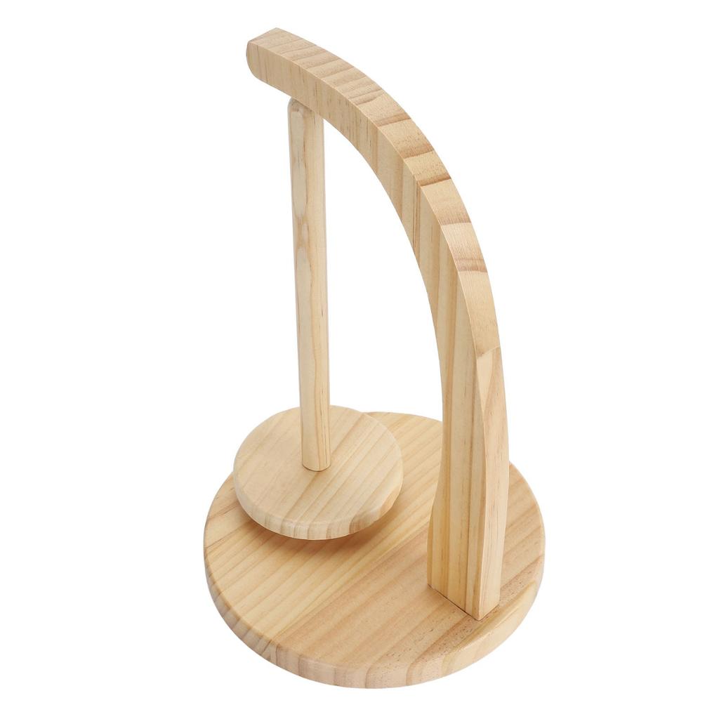 Yarn Holder Wooden Yarn Spinner Rotating Yarn Ball Stand Portable Knitting Crochet Spindle Dispenser for Household Wood