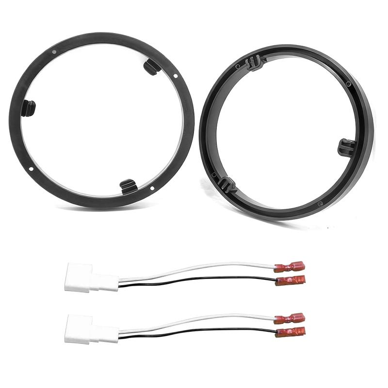 2pcs Car 6.5" Speaker Mount Pad Ring Spacer Washer Bracket Car Sub Woofer Midrange Horn Harness Plug Adapter Base for Mitsubishi