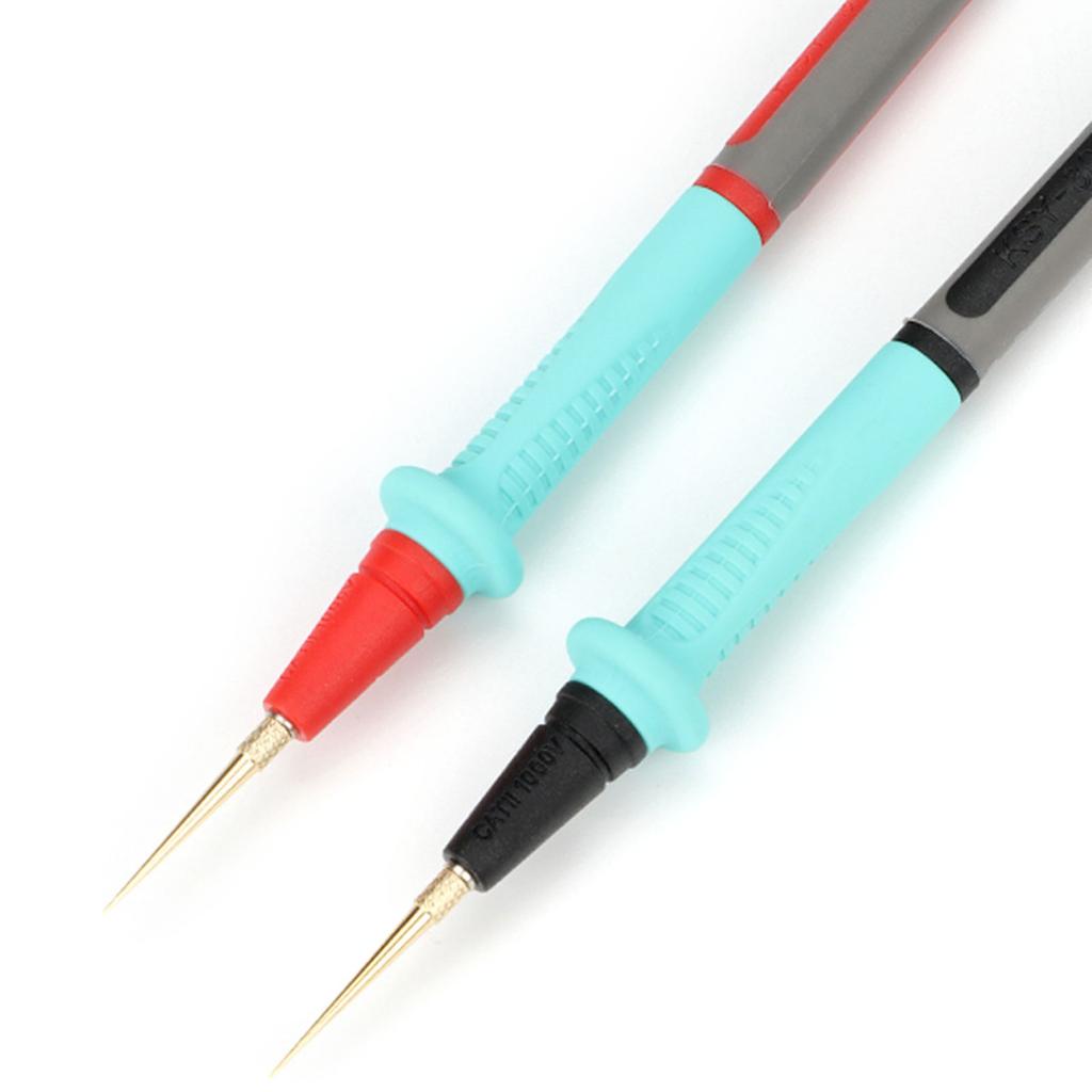 1000V Multimeter Test Leads Probes With Replaceable Fine 20A 4pcs Interchangeable Steel Needle Tip for Precise Testing