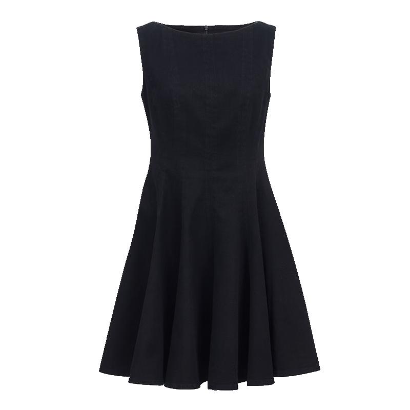 VEROMODA Women's Sleeveless French Style Denim A-line Dress