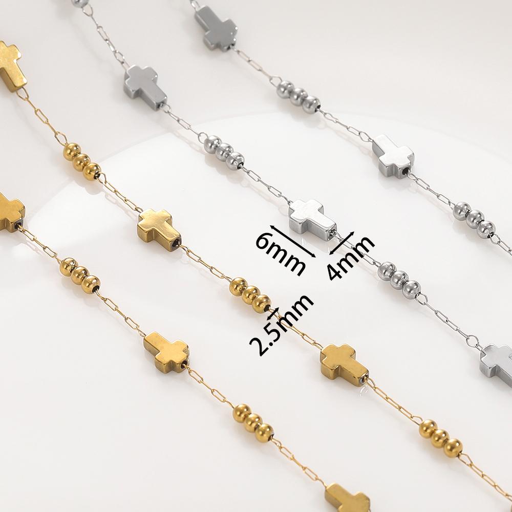 1meter/pack Stainless Steel Cross Chains for Jewelry Making DIY Women Men Necklace Bracelet Bulk Chain Accessories
