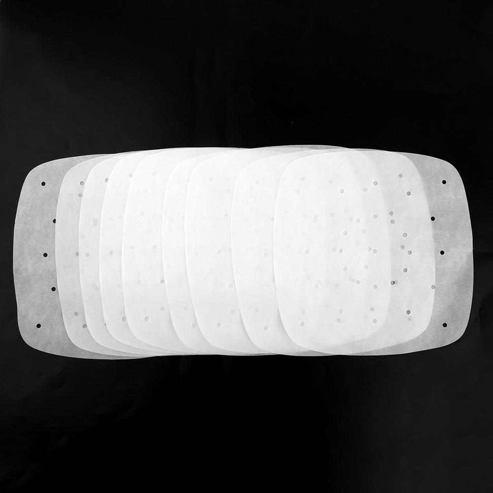 7.5in Perforated Square Steamer Paper Liners for Air Fryer Cooking Steaming(White)