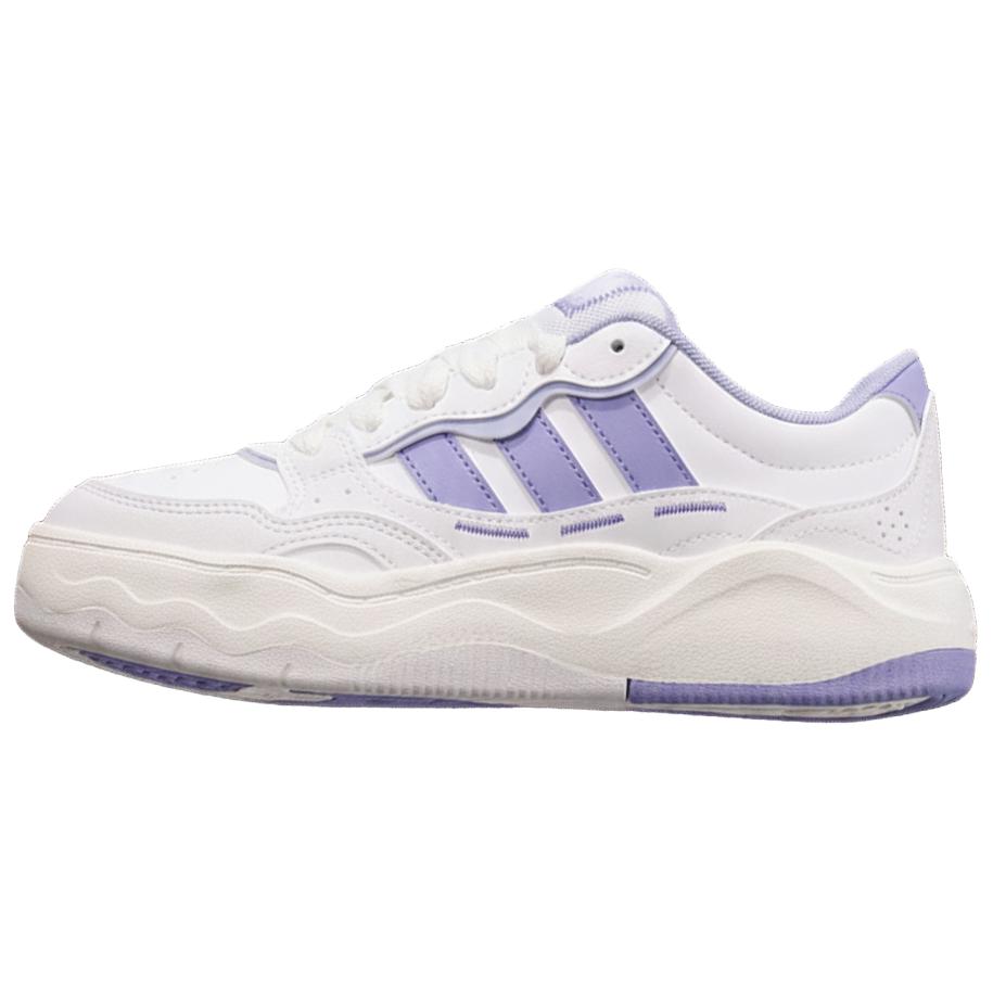 

adidas LITE SHUFFLE Стійкі до стирання Дихаючі Низькі Скейтбордичні Кросівки Жіночі Біло-Фіолетові KH9026 37⅓
