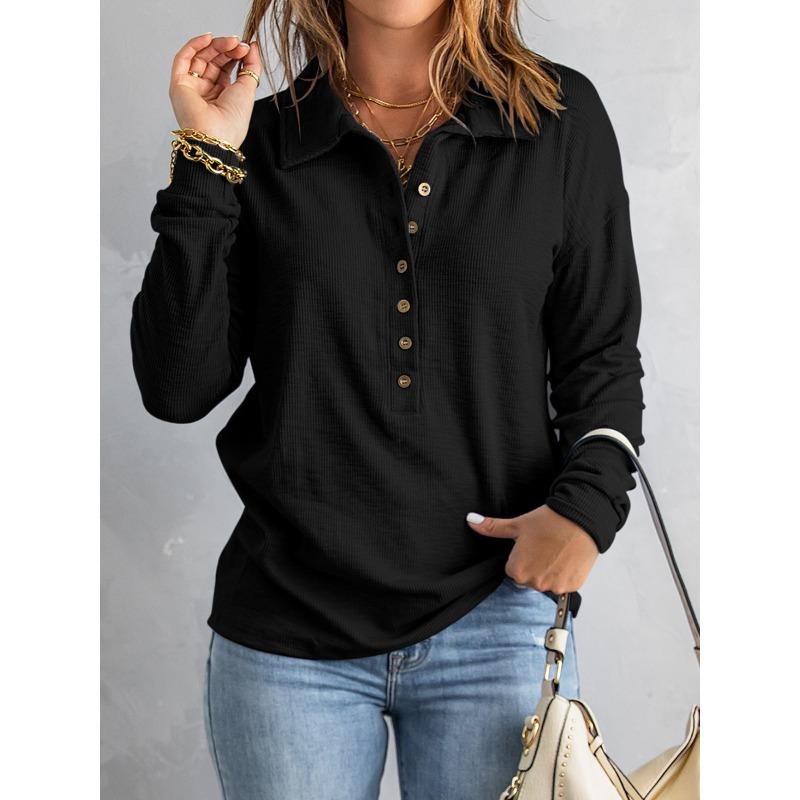 IHUASU Moda Donna Casual Manica Lunga Scollo a V Bluse e Camicie