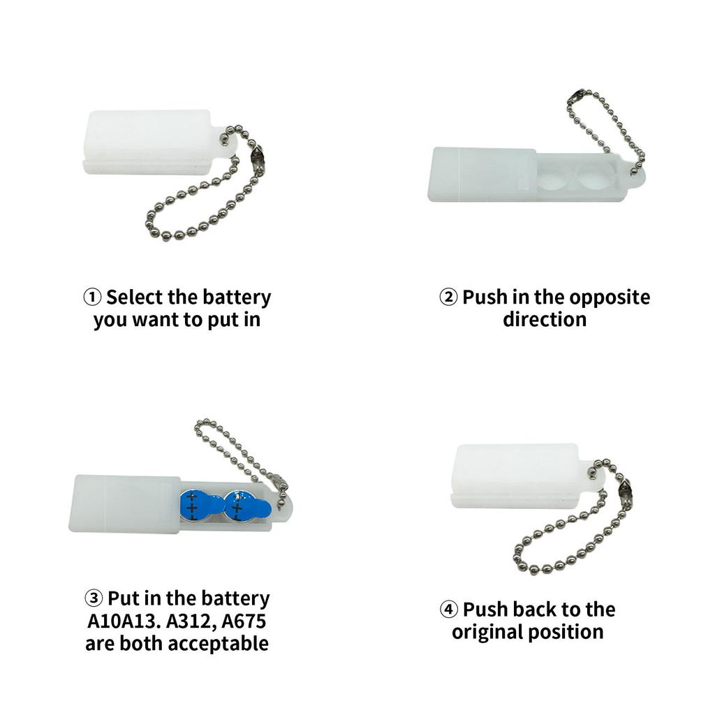 Portable Battery Carrying Case For Hearing Aid Cochlear Devices Dual Storage Compact PP Material Dustproof Design