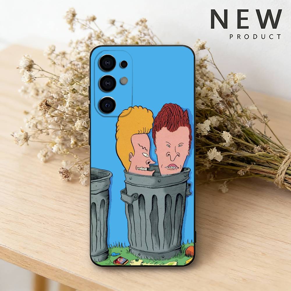 Cartoon B-Beavis and Butt-head   phone Case For Samsung S26,25,24,21,22,23,30,20,Ultra,Plus,Fe,Lite Black Soft Cover