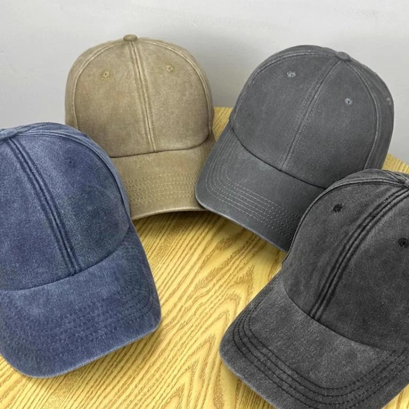 64-68Cm Big Head Man Plus Size Baseball Cap Men Soft Denim Wash Old Sun Cap Woman Oversize Sport Snapback Hats Trucker Hat  Dad