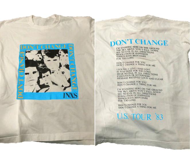 ВИНТАЖНАЯ 80-х INXS DON’T CHANGE 1983 US TOUR НОВАЯ ФУТБОЛКА РОК РАЗМЕРЫ S-5XL РЕДКАЯ Унисекс Футболка L