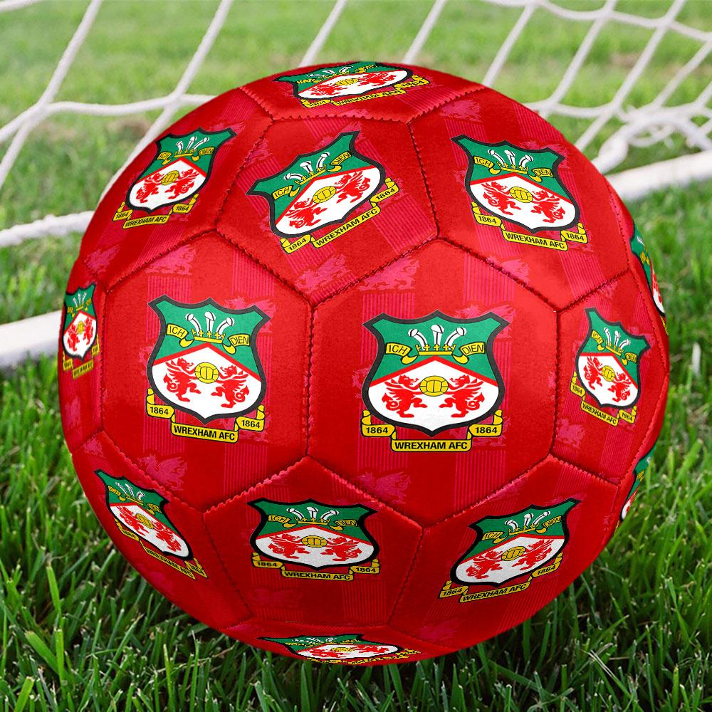 1pc Wrexham Football Club Soccer Ball Size 5 Indoor Soccer Ball Fashion Colorful Backyard Game - Great For Sports Fans Gift HE127